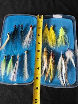 15 FLY FISHING FLIES - 9in. CLIFFs. BUGGER BOX