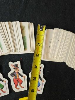 1988 SET OF UNCLE WIGGILY BOARDGAME CARDS AND GAME PIECES