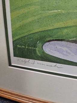 HAND SIGNED PRINT - White Eagle Golf Club Naperville, Illinois framed golf themed wall art
