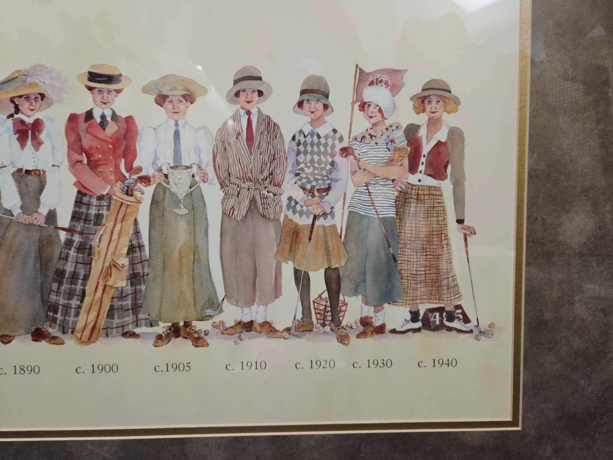 LADY GOLF GIRLS THROUGH THE YEARS WALL ART