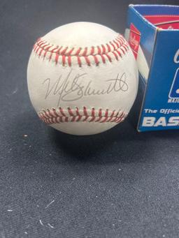 RAWLINGS MAJOR LEAGUE BASEBALL IN BOX, SIGNATURE MIKE SCHMIDT