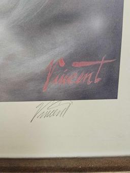 Larry Vincent Garrison Signed Print Nude Woman "Secret Thoughts"