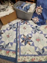 LINENS - TWIN QUILTS, SHEETS, SHOWER CURTAIN