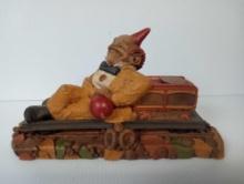 TOM CLARK GNOMES, P.T. CLOWN (TRAIN), SINGED, CAIRN STUDIOS