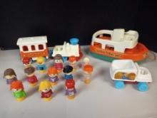 VINTAGE MATCHBOX FAMILY FERRY BOAT AND LIVE AND LEARN TOYS