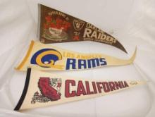 (3) VINTAGE PENANCE, OAKLAND RAIDERS SUPER BOWL, LOS ANGELES RAMS, CALIFORNIA