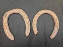 LUCKY YOU - 2 VINTAGE HORSESHOES