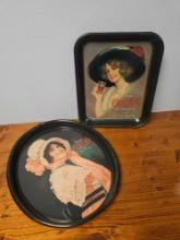 (2) Collectible COCA COLA METAL TRAYS