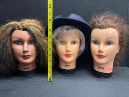Vintage Mannequin Heads, Debra, Yolanda, Adolfo II Wool Hat