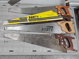Vintage SAW and SQUARE grouping Including STANLEY, DISSTON, MILLERS FALLS,