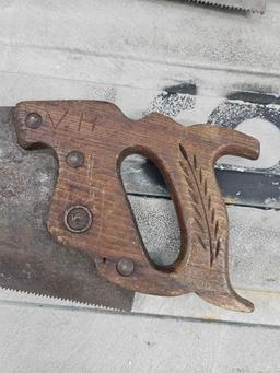 Vintage SAW and SQUARE grouping Including STANLEY, DISSTON, MILLERS FALLS,