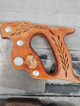 Vintage SAW and SQUARE grouping Including STANLEY, DISSTON, MILLERS FALLS,