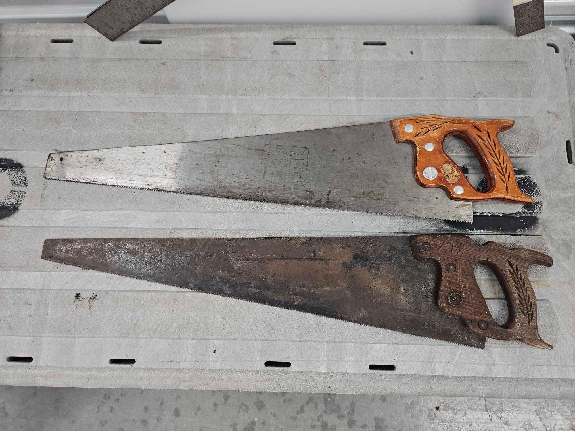 Vintage SAW and SQUARE grouping Including STANLEY, DISSTON, MILLERS FALLS,