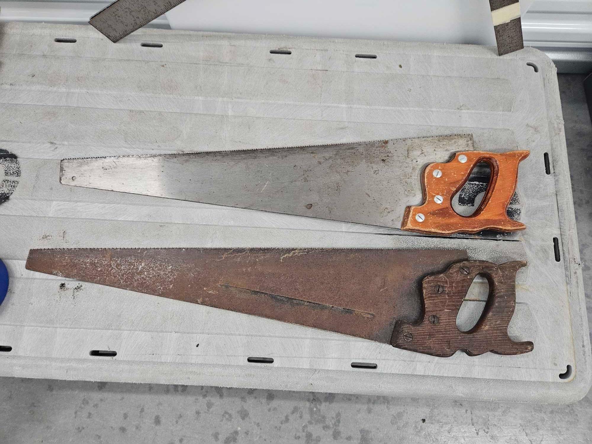 Vintage SAW and SQUARE grouping Including STANLEY, DISSTON, MILLERS FALLS,