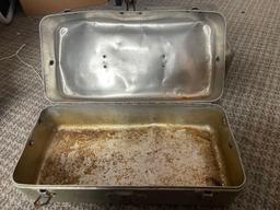 Vintage Pair of Aluminum Tackle Box, JC Higgins, Storage Case