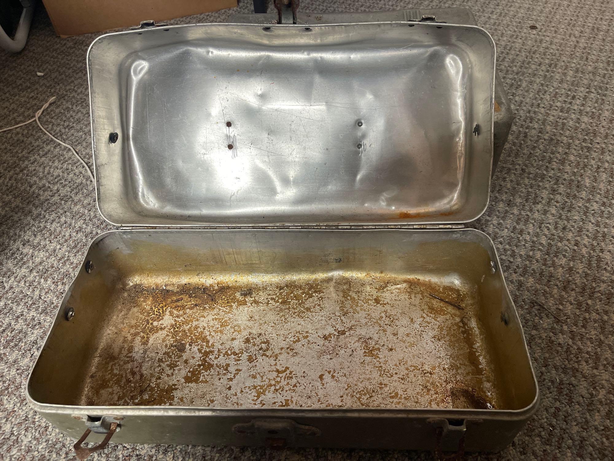 Vintage Pair of Aluminum Tackle Box, JC Higgins, Storage Case