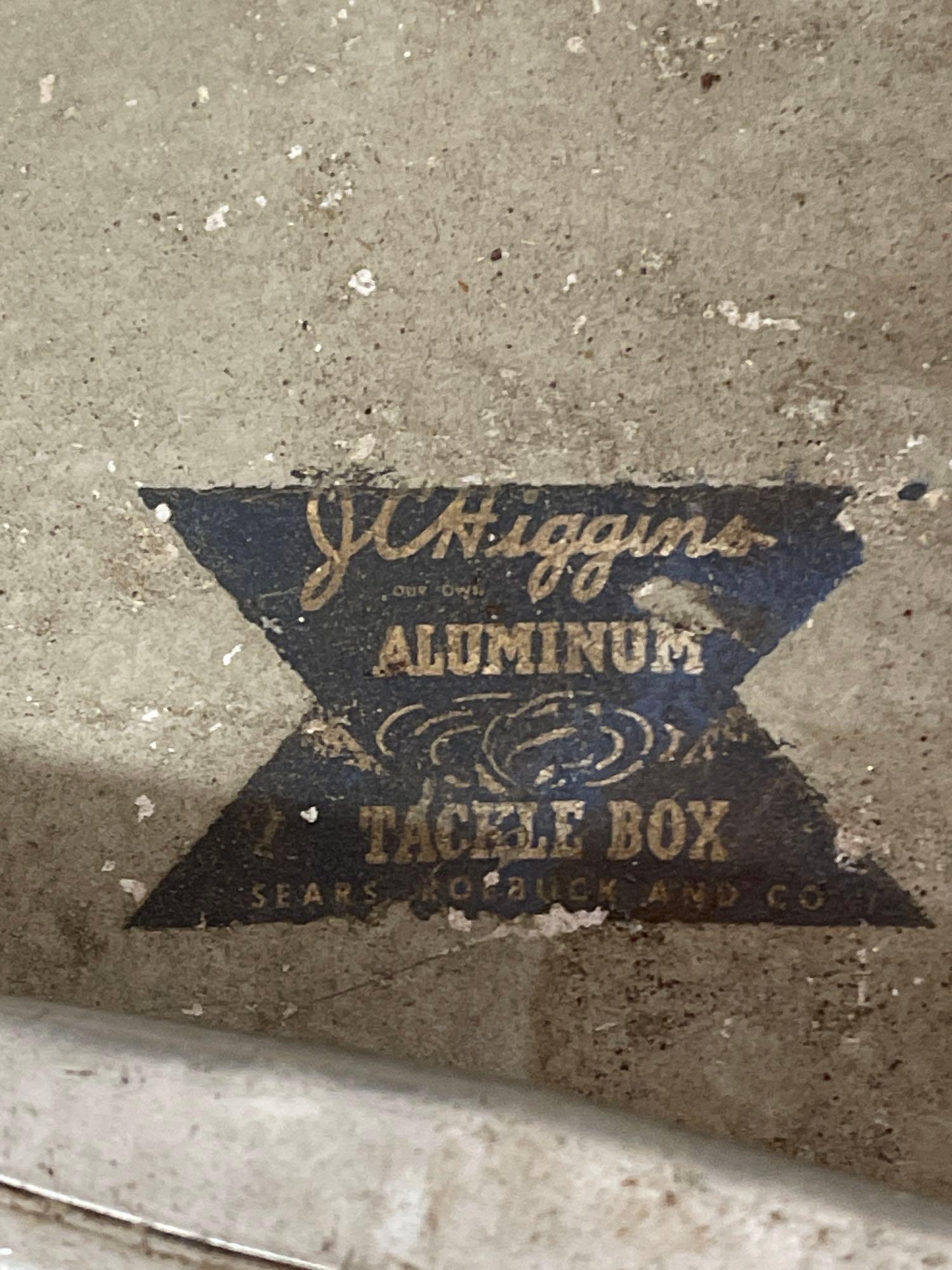 Vintage Pair of Aluminum Tackle Box, JC Higgins, Storage Case