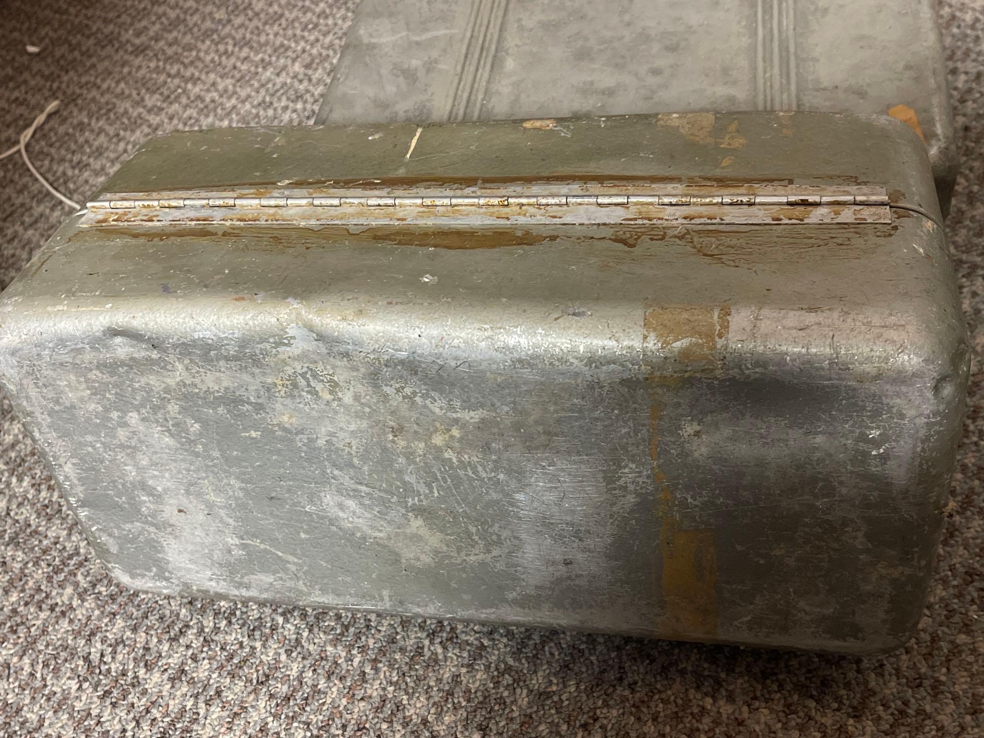 Vintage Pair of Aluminum Tackle Box, JC Higgins, Storage Case