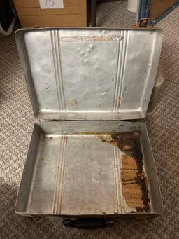 Vintage Pair of Aluminum Tackle Box, JC Higgins, Storage Case