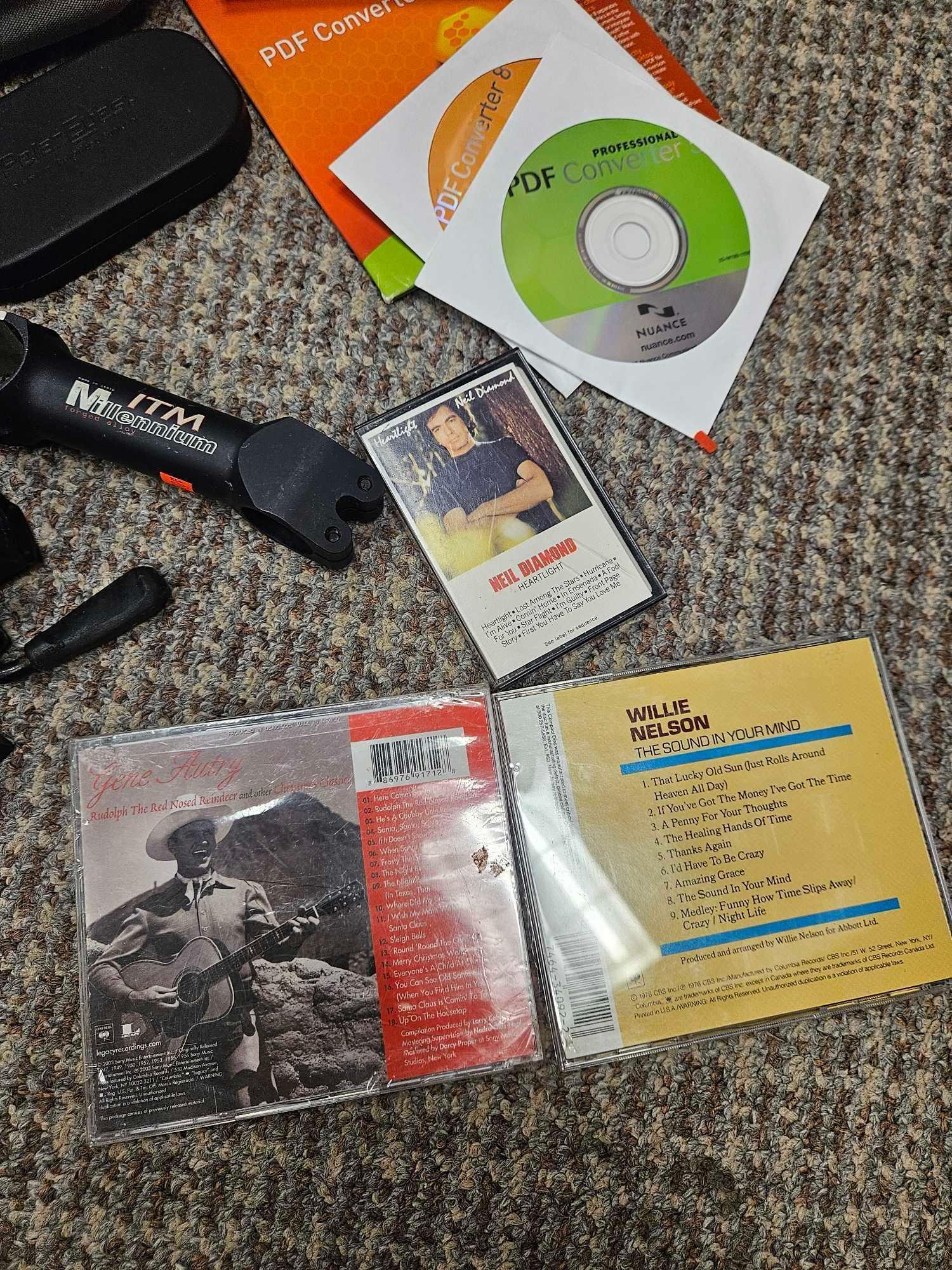 New sealed, willie nelson gene autry cds plus man stuff