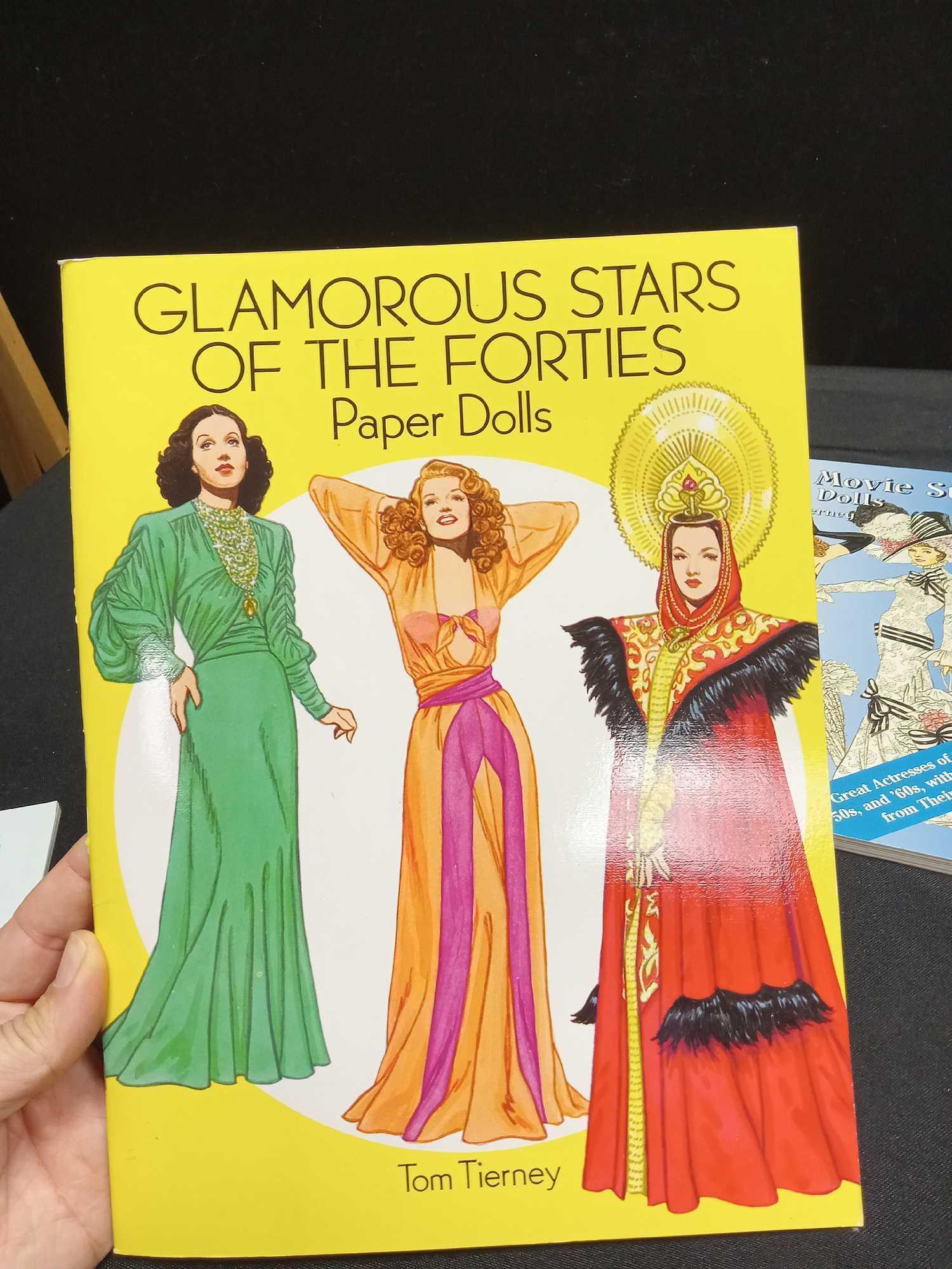 (3) Glamorous Movie Stars of the 1940s, 1950s, and Hollywood Paper Doll Books