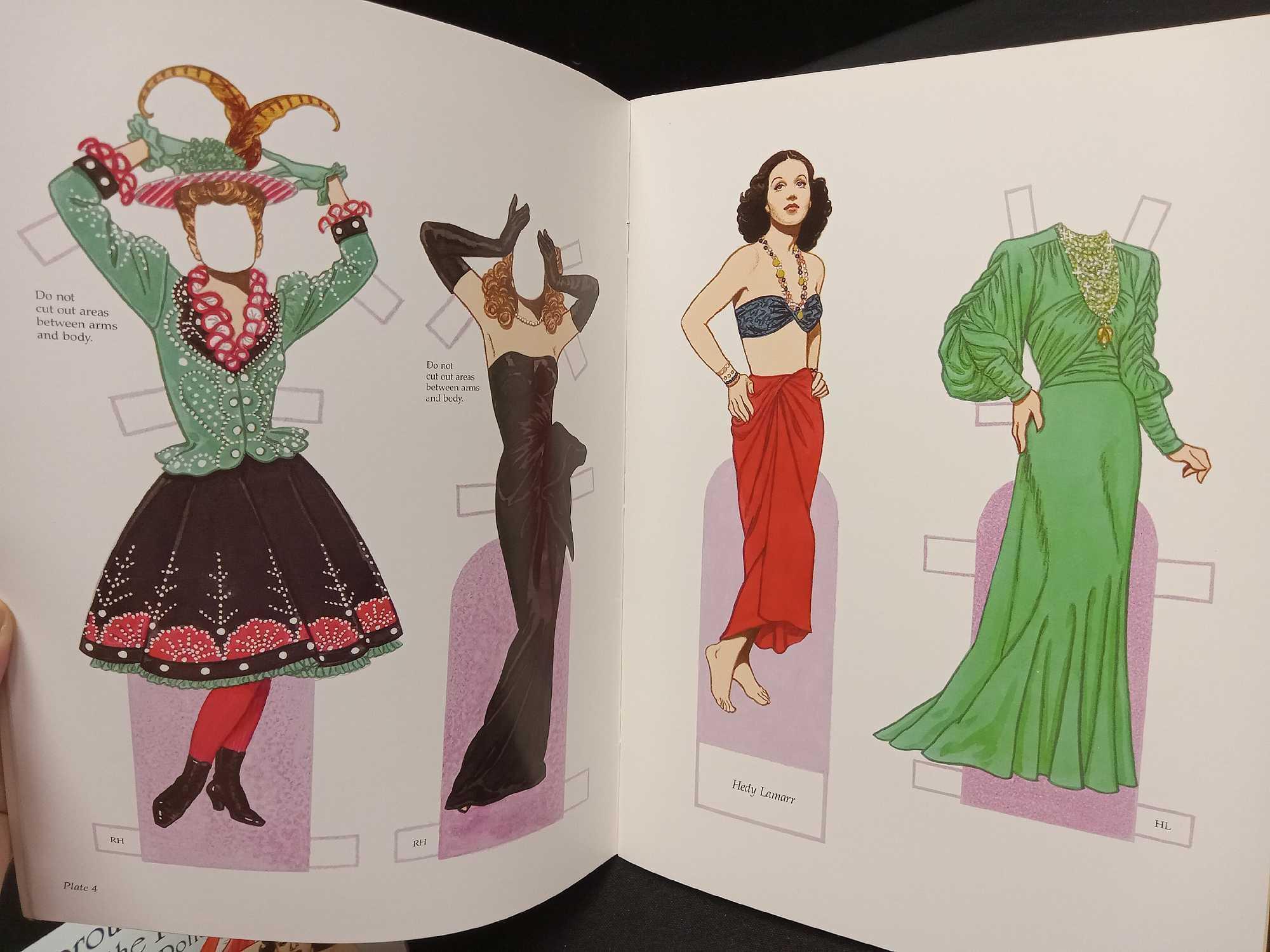 (3) Glamorous Movie Stars of the 1940s, 1950s, and Hollywood Paper Doll Books