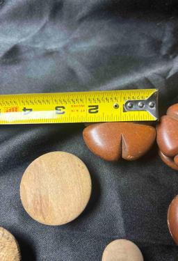 Mid Century Wooden Table Legs, Mounting plates, and knobs, including by EMCO