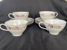 Vintage Creative Fine China 2345, Regency Rose, Cups, Saucers