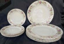 Vintage Creative Fine China 2345, Regency Rose, Dinner Plates, Bread Plates