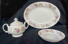 Vintage Creative Fine China 2345, Regency Rose, Serving Platter, Sugar Dish,