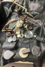Mechanical/ Techincal Lot: PanaVise Jewelry Bench Vise, Tasco Golf Scope, DRGM? Riveter