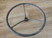VINTAGE Blue TRACTOR STEERING WHEEL, FORD? 3 SPOKE