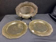 (3) 1930s Vintage Depression Federal Glass Patrician Pattern