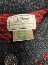 L L BEAN MADE IN NORWAY VINTAGE LADIES SWEATER