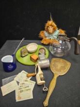 ALF approved vintage grouping including PYREX VACULATOR Coffee POT, EUROPEAN SPICE GRINDER, CANNING