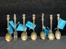 Vintage 1960s Spoons, Campbells, Mr Peanut, Dennis the Menace, Huckleberry Hound