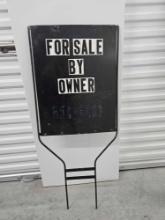 Hefty wrought iron and metal yard for sale sign