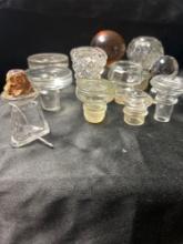 Vintage Bottle Stoppers and Small Bottle