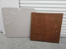 (2) folding card / work project tables, one padded