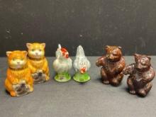 Vintage GKRO Cats, Norcrest Chickens, Bears, Ceramic, Porcelain