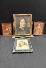 Art Deco Frame with Signature Portraits from History and Unknown
