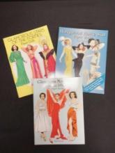 (3) Glamorous Movie Stars of the 1940s, 1950s, and Hollywood Paper Doll Books
