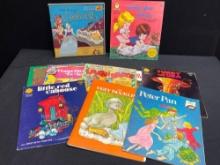 Vintage Books and Record Sets, Peter Pan, Cinderella, Mother Goose and more