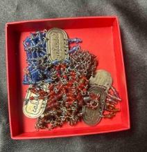 Bombay Co Set of 4 Beaded Wine Bottle Necklace Tags