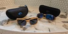 2 Pairs Costa Sunglasses in cases