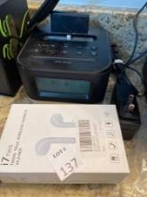 iHome docking station and twins true wireless earbuds