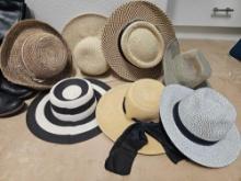 COLLECTION OF LADIES' HATS Including sun hats and wide brim