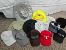 Lot of hats and caps including safety, and new tagged visor