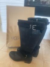 UGG Darcie Black Suede Boots - Womens Size 6.5