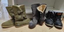 (3) PAIR LADIES' BOOTS INCLUDING LACOSTE, UGG